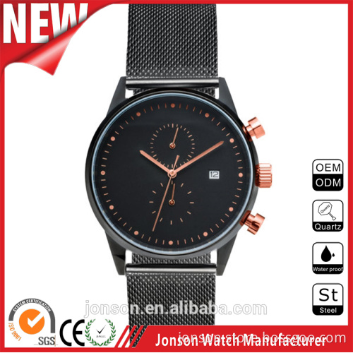 Alibaba express most popular satinless steel sapphire crystal bell and rose quartz watches